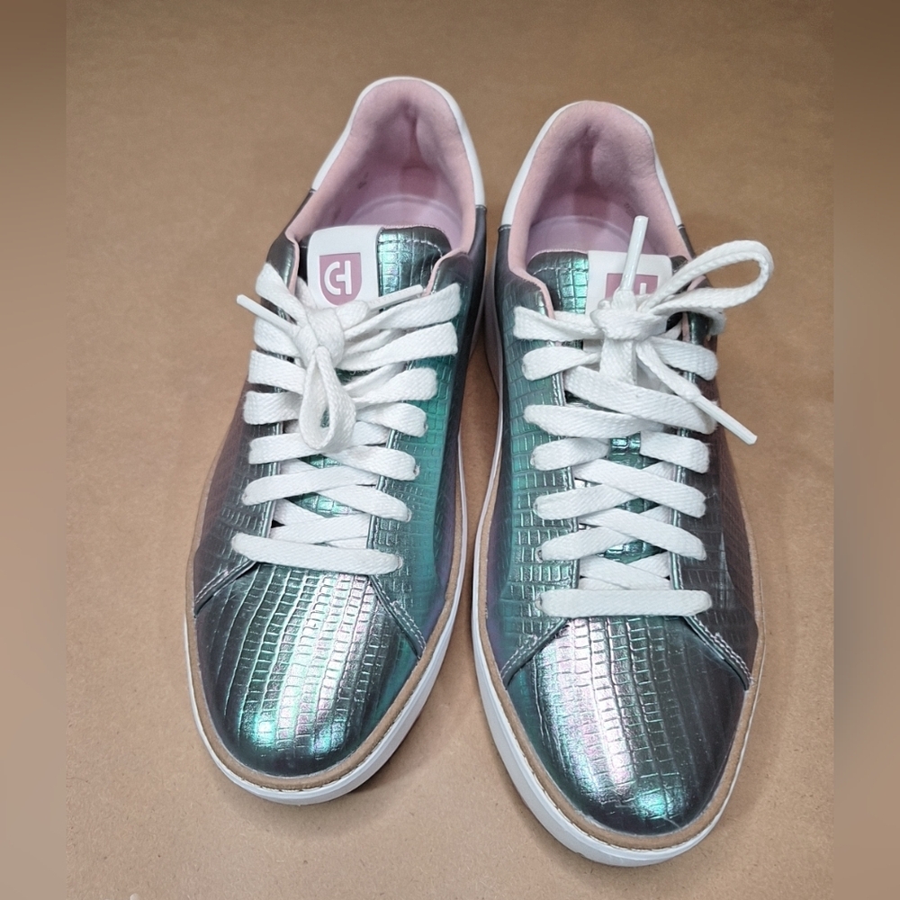 Cole Haan Metallic Green Sneakers - Picture 8 of 11